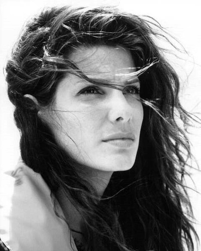 Sandra Bullock beautiful young portrait with windswept hair 8x10 inch ...