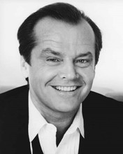 Jack Nicholson iconic smiling portrait in open white shirt 1980's era 8x10 photo