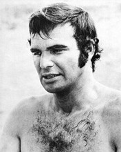 Burt Reynolds beefcake pose classic 1970's hairy chest 8x10 inch photo