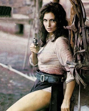 Daliah Lavi busty leggy pose pointing gun 1971 western Catlow 8x10 inch photo