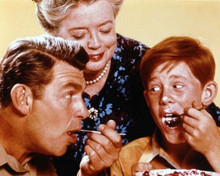 Andy Griffith Show 8x10 inch photo Aunt Bea watches Andy & Opie eat pie