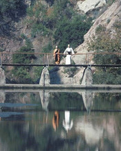 Kung Fu 1972 David Carradine Keye Luke stand on bridge by river 8x10 photo