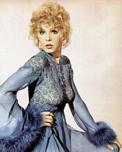 Stella Stevens in her classic see-thru blue gown Poseidon Adventure 8x10 photo