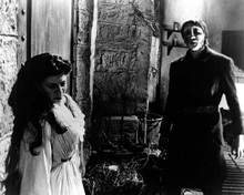 Curse of Frankenstein 1957 Christopher Lee approaches Valerie Gaunt 8x10 photo