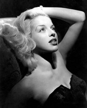 Diana Dors young glamour portrait in low cut black dress 8x10 inch photo