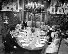 Murder By Death cast around table Niven Smith Falk Lanchester Coco 8x10 photo