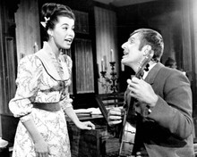 McLintock 1963 Stefanie Powers sings along with banjo player 8x10 inch photo