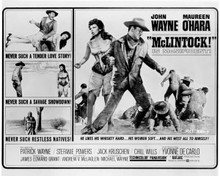 McLintock 1963 John Wayne Maureen O'Hara movie poster art 8x10 inch photo