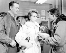 Jet Pilot Paul Fix offers soup to Janet Leigh John Wayne 8x10 inch photo