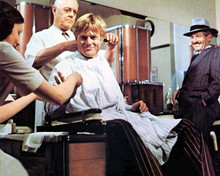 The Sting Paul Newman watches Robert Redford get haircut & manicure 8x10 photo