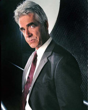 Sam Elliott cool pose looking sharp in grey suit and tie 8x10 inch photo