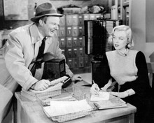 Home Town Story 1951 Marilyn Monroe taking notes Alan Hale Jr smiles 8x10 photo