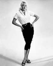 Diana Dors full figure pose hands on hips 1950's era 8x10 inch photo