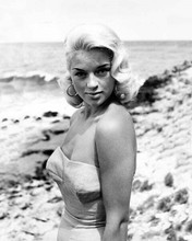 Diana Dors 1950's era pin-up in swimsuit on beach 8x10 inch photo