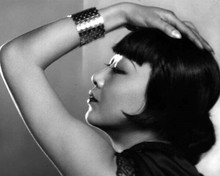 Anna Mae Wong strikes an artistic pose in profile hand on her head 8x10 photo