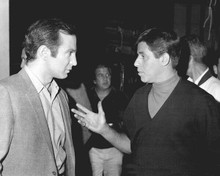 Ben Gazzara visits Jerry Lewis on the set of 1967 The Big Mouth 8x10 inch photo