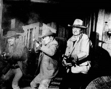 The Train Robbers 1973 Rod Taylor Ben Johnson John Wayne open fire 8x10 photo