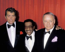 Dean Martin Sammy Davis Jnr & Frank Sinatra in tuxedos pose 1990's 8x10 photo