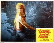 Marian Michael bathes in river in scene from liane Jungle Goddess 8x10 photo