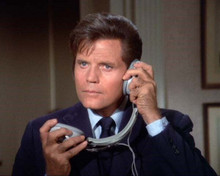 Jack Lord as McGarrett listening on headphones Hawaii Five-O 8x10 inch photo