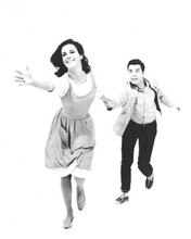 West Side Story Richard Beymer & Natalie Wood run holding hands 8x10 inch photo