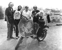 Knightriders director George A. Romero on set with crew 8x10 inch photo