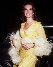 Natalie Wood smiles on a night out on the town in sexy yellow dress 8x10 photo