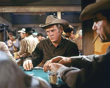 Steve McQueen in saloon playing cards Nevada Smith 8x10 inch photo