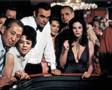 Diamonds Are Forever Lana Wood rolls dice with Sean Connery in Vegas 8x10 photo