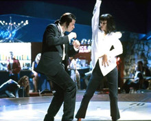 Pulp Fiction John Travolta & Uma Thurman dance to You Never Can Tell 8x10 photo