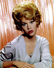 Jane Fonda early 1960's studio portrait shorter hair in grey dress 8x10 photo
