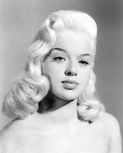 Diana Dors blonde 1950's beauty bareshouldered glamour portrait 8x10 photo
