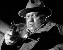 Orson Wells aim his pistol as Hank Quinlan 1958 Touch of Evil 8x10 inch photo