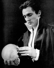 Jeremy Brett young pose holding skull as Hamlet 8x10 inch photo