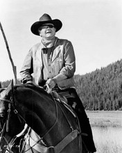 John Wayne on horseback as Rooster Cogburn from True Grit 8x10 inch photo