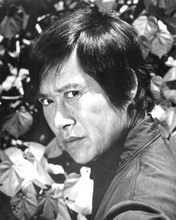 Soon-Tek Oh 1970's era portrait in black shirt 8x10 inch photo