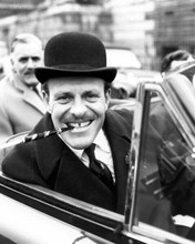 Terry-Thomas bounder grin with cigarette holder in Sunbeam Alpine 8x10 photo