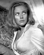 Honor Blackman shows off her cleavage as Pussy Galore in Goldfinger 8x10 photo