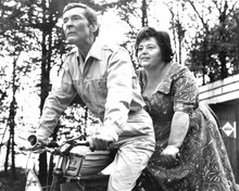 Carry on Camping Kenneth Williams & Hattie Jacques on Hinds bicycle 8x10 photo
