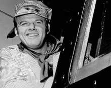 Casey Jones 1957 TV Alan Hale as Casey in cab of Cannonball Express 8x10 photo