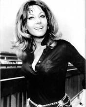 Ingrid Pitt in low cut shirt 1970's smiling pose Hammer Horror star 8x10 photo