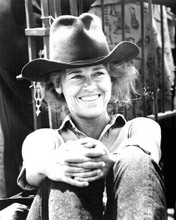 Jane Fonda with big smile wearing stetson hat 1978 Comes A Horseman 8x10 photo