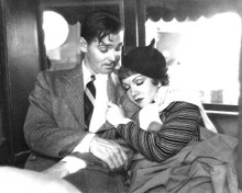 It Happened One Night Claudette Colbert falls alseep on Clark Gable 8x10 photo