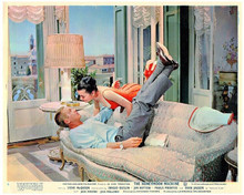 The Honeymoon Machine Steve McQueen relaxes on sofa Brigid Bazlen 8x10 photo