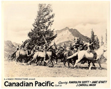 Canadian Pacific 1949 American Indians on horseback in mountains 8x10 photo