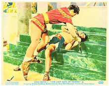 The Last Days of Pompeii 1959 Fernando Rey and Steve Reeves fight 8x10 photo