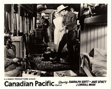 Canadian Pacific 1949 Randolph Scott Jane Wyatt 8x10 inch photo