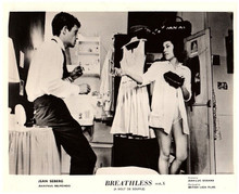 Breathless 1960 Liliane Dreyfus in underwear Jean-Paul Belmondo 8x10 inch photo