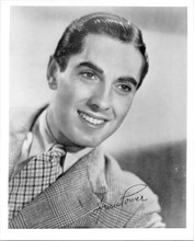 Tyrone Power handsome smiling young 1930's era in jacket & tie 8x10 inch photo