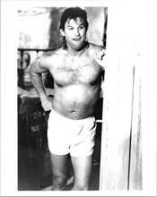 Kurt Russelll beefcake bare chested pose in his boxer shorts 8x10 inch photo